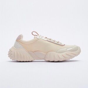 Zara cream soft sneakers
